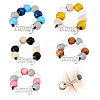 Word Family Wood Beaded Napkin Ring AJEW-PH01544-1