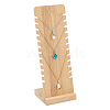 Detachable Rectangle Wooden Slant Back Necklace Display Stands NDIS-WH0009-15-1