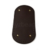 Oval PU Leather Knitting Crochet Bags Nail Bottom Shaper Pad PURS-WH0001-63C-2