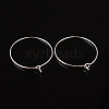 Silver Color Plated Brass Earring Hoops X-EC067-2S-1