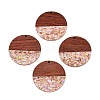 Epoxy Resin & Walnut Wood Pendants RESI-T057-10B-1