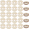 1 Set 1-Hole Wood Buttons BUTT-CY0001-16C-6