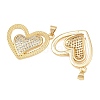 Mother's Day Brass Cubic Zirconia Pendants KK-L251-07G-05-2