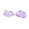 Spray Painted Transparent Acrylic Beads OACR-N149-01E-2