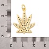 Rack Plating Brass Micro Pave Cubic Zirconia Pendants KK-K367-05G-01-3