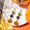 Glass Beads Pendant Dangle Earring EJEW-MZ00136-2