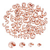 HOBBIESAY 80Pcs 4 Style Brass Crimp Beads Covers KK-HY0002-94RG-1