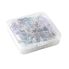 100Pcs 10 Colors Baking Paint Transparent Glass Bead Caps DGLA-FS0004-28-7