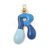 Alloy Enamel Pendants ENAM-S023-01G-R-2