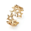 Adjustable Brass Cuff Rings RJEW-G105-03G-1