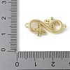 Brass Micro Pave Clear Cubic Zirconia Connector Charms KK-Q044-01E-G-3