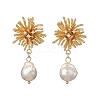 Brass Micro Pave Cubic Zirconia Stud Earrings EJEW-JE07436-3