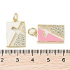 Real 18K Gold Plated Brass Micro Pave Cubic Zirconia Pendants KK-A209-18G-4
