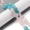 Natural Amazonite & Rose Quartz Beads Strands G-L610-B01-01-2