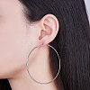 SHEGRACE Rhodium Plated 925 Sterling Silver Hoop Earrings JE670A-06-3