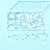 48Pcs 6 Styles Transparent Heart Glass Cabochons GGLA-FS0001-07-9