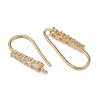 Brass Micro Pave Clear Cubic Zirconia Earring Hooks ZIRC-YW0001-04G-2