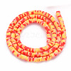 Handmade Polymer Clay Bead Strands CLAY-S094-4mm-A09-2