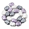Electroplated Glass Shell Pearl Beads Strands BSHE-B009-F05-01-2