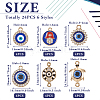 DIY Evil Eye Jewelry Making Finding Kit FIND-TA0002-62-3