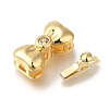 Brass Micro Pave Cubic Zirconia Box Clasps KK-H480-09G-2