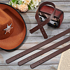 PU Leather Bag Strap Connector Handbag Chain Link Clasps Including Leather Strap D Ring Leather Craft Purse Hardware Supplies FIND-WH0291-35-5