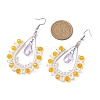 Handmade Glass Seed Beads Teardrop Dangle Earrings EJEW-MZ00296-03-3