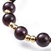 Adjustable Natural Garnet Braided Bead Bracelets BJEW-JB04599-01-3