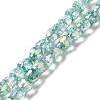 Electroplate Transparent Glass Beads Strand GLAA-G088-05B-1