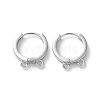 Rack Plating Brass Huggie Hoop Earring Findings KK-S405-01P-1