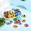 Eye Printed Glass Cabochons GGLA-BT0001-01-6