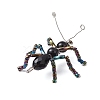 Glass Seed Beaded Ant Pendants PALLOY-MZ00468-04-3