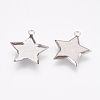 Tarnish Resistant 304 Stainless Steel Pendant Cabochon Settings STAS-I097-055-17P-2