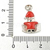 Anti-Tarnish Rhodium Plated 925 Sterling Silver Enamel Christmas European Dangle Charms STER-Z010-02P-02B-3