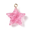 Transparent Resin Pendants RESI-Z016-02D-LG-1