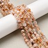 Heated Natural Citrine Beads Strands G-S362-105B-10