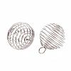 Non-Tarnish 304 Stainless Steel Wire Pendants STAS-ZX013-22-20mm-P-2