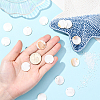 32Pcs Flat Round/Disc Natural Freshwater Shell Pendants SHEL-SC0001-98A-4
