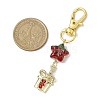 Christmas Theme Alloy Enamel with Rhinestone Pendant Decoration KEYC-JKC00977-02-3