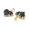 Brass Micro Pave Cubic Zirconia Charms KK-L208-03G-03-3