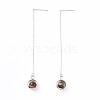 Natural Tiger Eye Dangle Earrings EJEW-JE03591-02-1