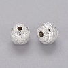 Brass Textured Beads KK-B208-S-2