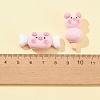 10Pcs 10 Styles Opaque Resin Cute Pig Imitation Food Decoden Cabochons CRES-FS0001-13-3