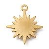 Real 18K Gold Plated 304 Stainless Steel Pendants STAS-A084-23G-01-2