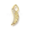 Rack Plating Brass with Cubic Zirconia Pendants KK-Z086-06G-1