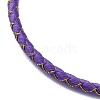 Polyester Cord Braided Bracelet Makings MAK-Z003-01G-20-2