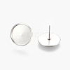 Tarnish Resistant Eco-Friendly 316 Surgical Stainless Steel Stud Earring Settings STAS-F181-01P-14mm-2