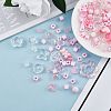 150 Pieces Random Rose Acrylic Beads Bear Pastel Spacer Beads Butterfly Loose Beads for Jewelry Keychain Phone Lanyard Making JX543C-4