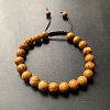 Green Floating Flower Agate Natural Stone Double Flat Knot Bracelet Pull Rope Adjustable Crystal Handmade Bracelet TT6134-5-1