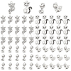 80Pcs 4 Style Tibetan Style Alloy Pendants TIBEP-PH0001-37-1